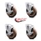 Service Caster 5 Inch High Temp Glass Filled Nylon Wheel Swivel Bolt Hole Caster Set with Brake SCC-BH20S514-GFNSHT-TLB-4 - alternate 5